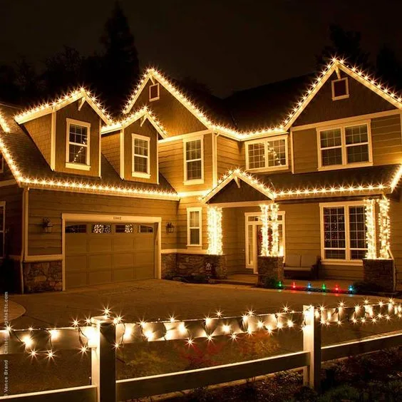 Christmas Light Decoration Outdoor Yellow Lights