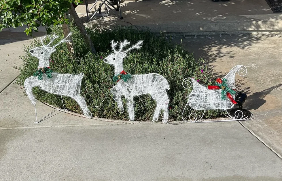 Christmas Yard Decorations Reindeer Shaped Led Lights Decoration